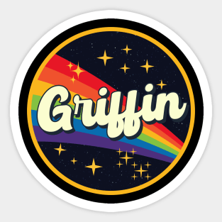 Griffin // Rainbow In Space Vintage Style Sticker